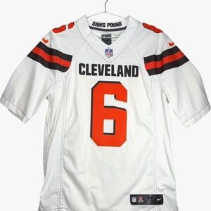 Cleveland Browns #6 Baker Mayfield NFL On Field Nike Jersey Mens M White Limited